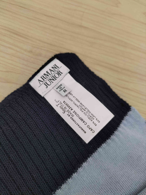 アルマーニジュニア ARMANI JUNIOR イタリア製 ロゴプリントマフラー メンズ  2